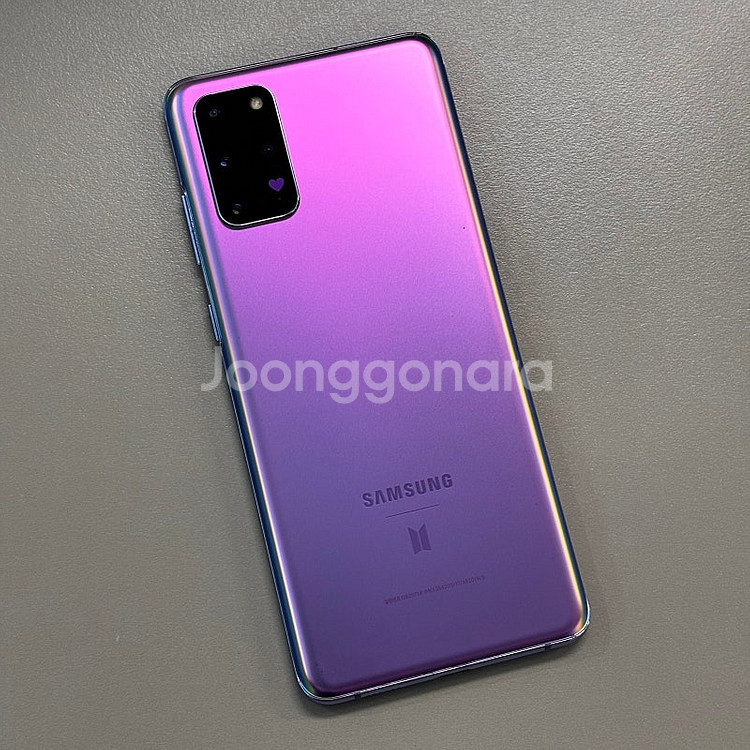 S급 갤럭시S20플러스 BTS에디션 256용량 미파손 무잔상 외관 정말 깨끗한단말기 20만 판매합니다--0